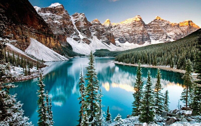 Moraine Lake in Winter
