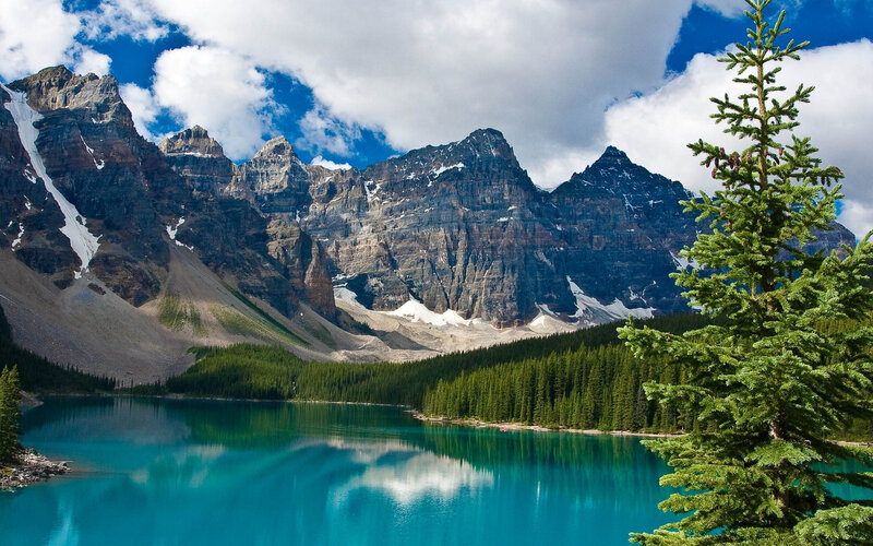 Moraine Lake Landscape — Blue, Serene, Afternoon, Photograph