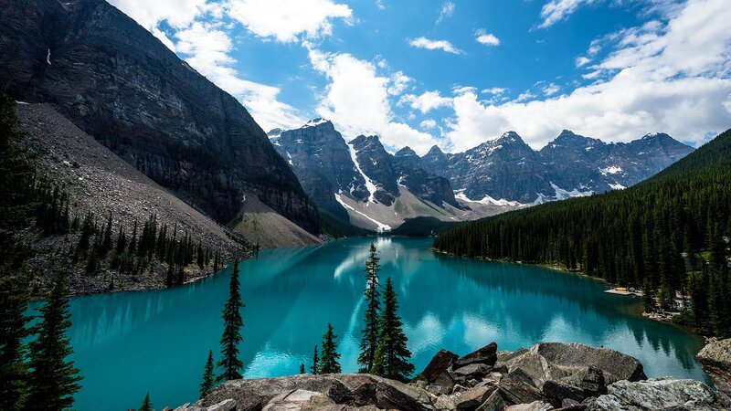 Moraine Lake Landscape — Mountains