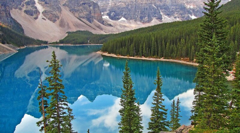 Moraine Lake Reflection — Blue