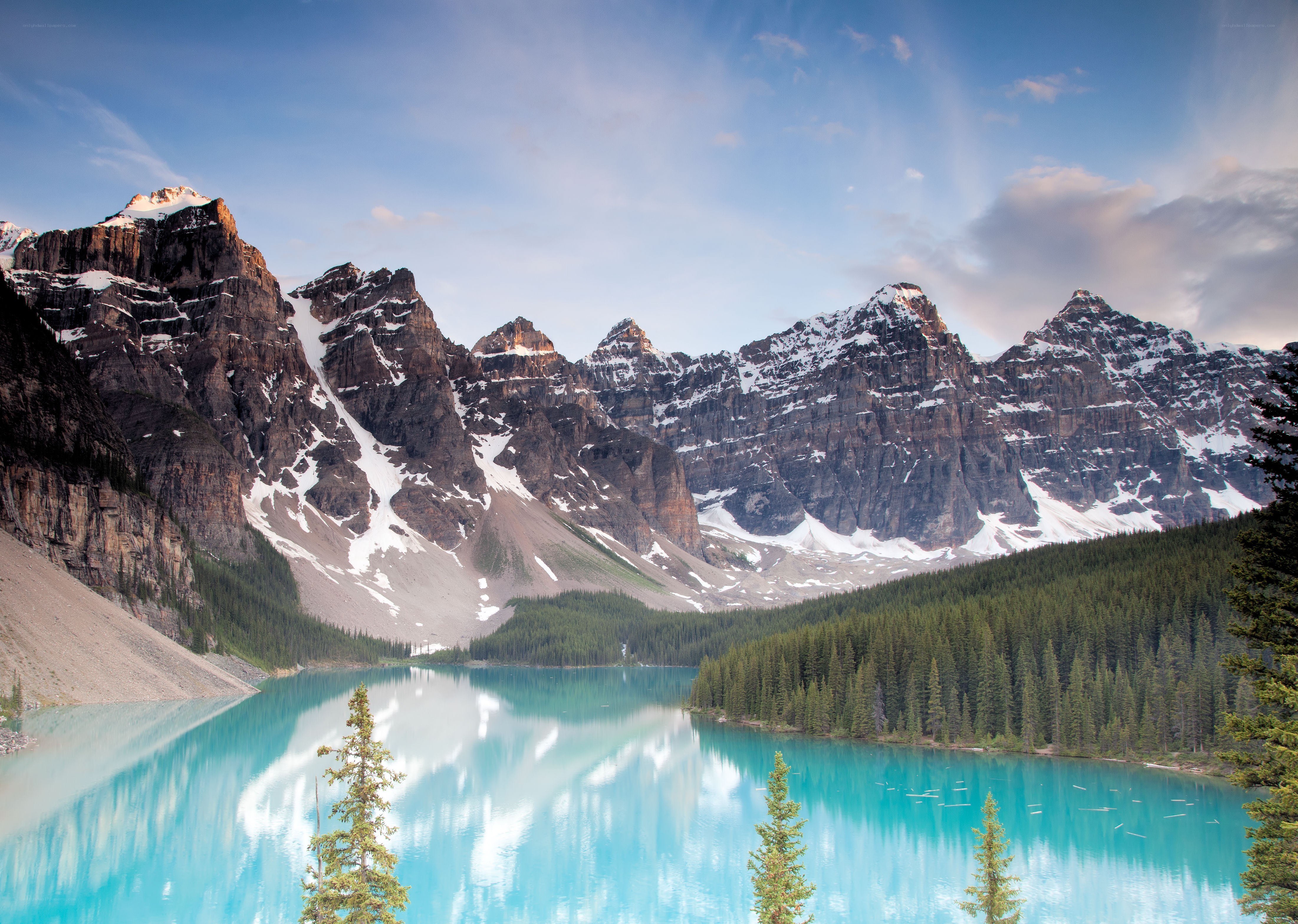 Moraine Lake with mountain reflection