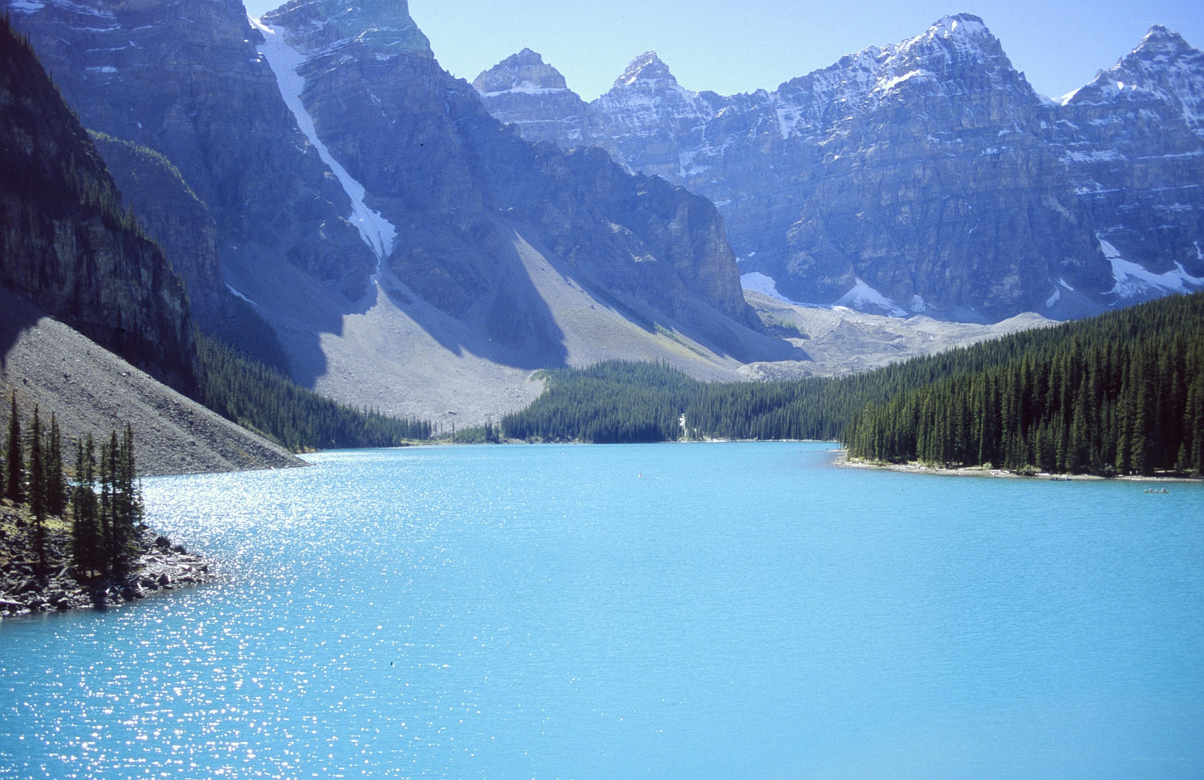 Moraine Lake with mountains