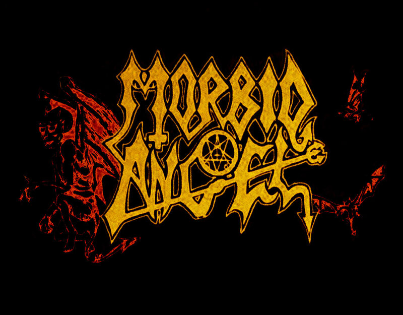 Morbid Angel logo with demonic figures