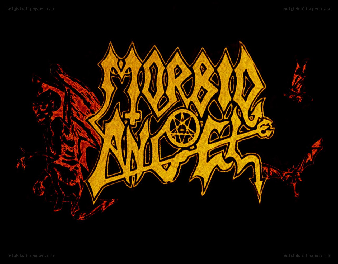 Morbid Angel logo with demonic figures