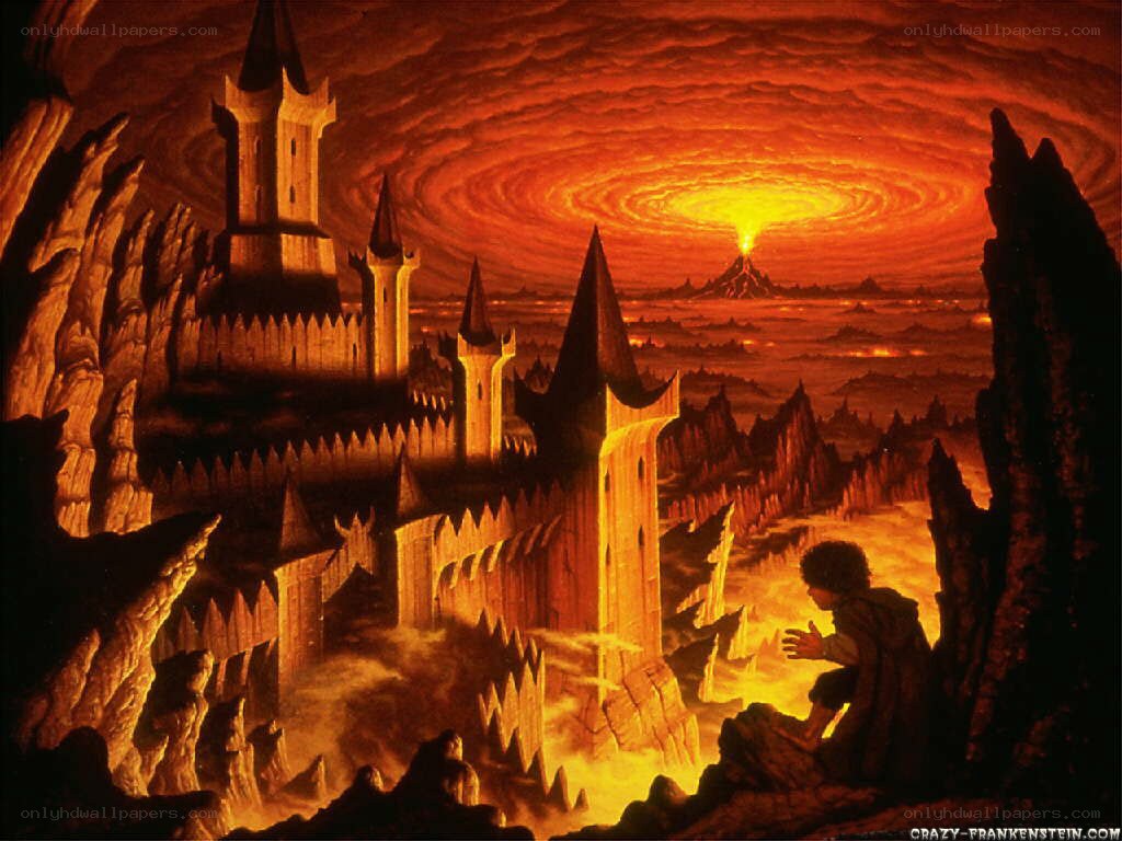 Mordor's fiery fortress