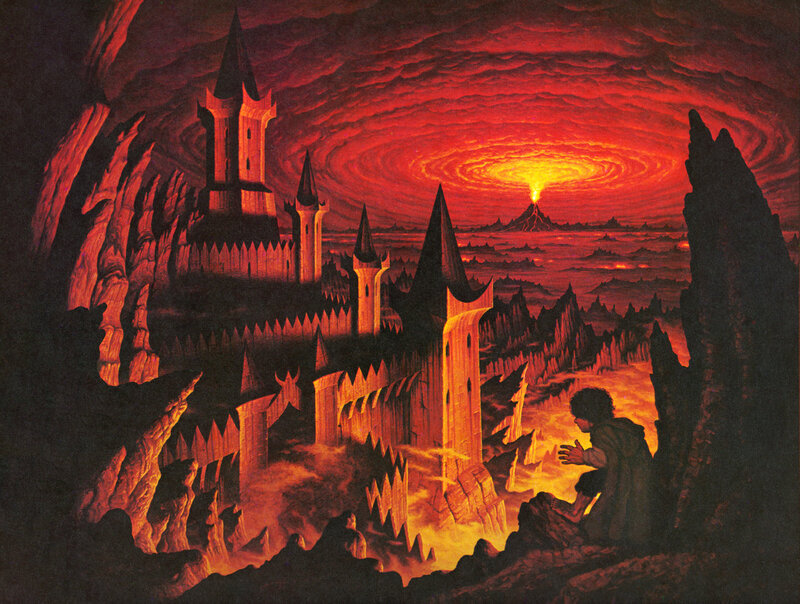 Mordor's fiery fortress