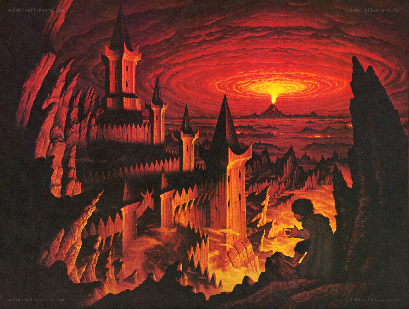 Mordor's fiery fortress