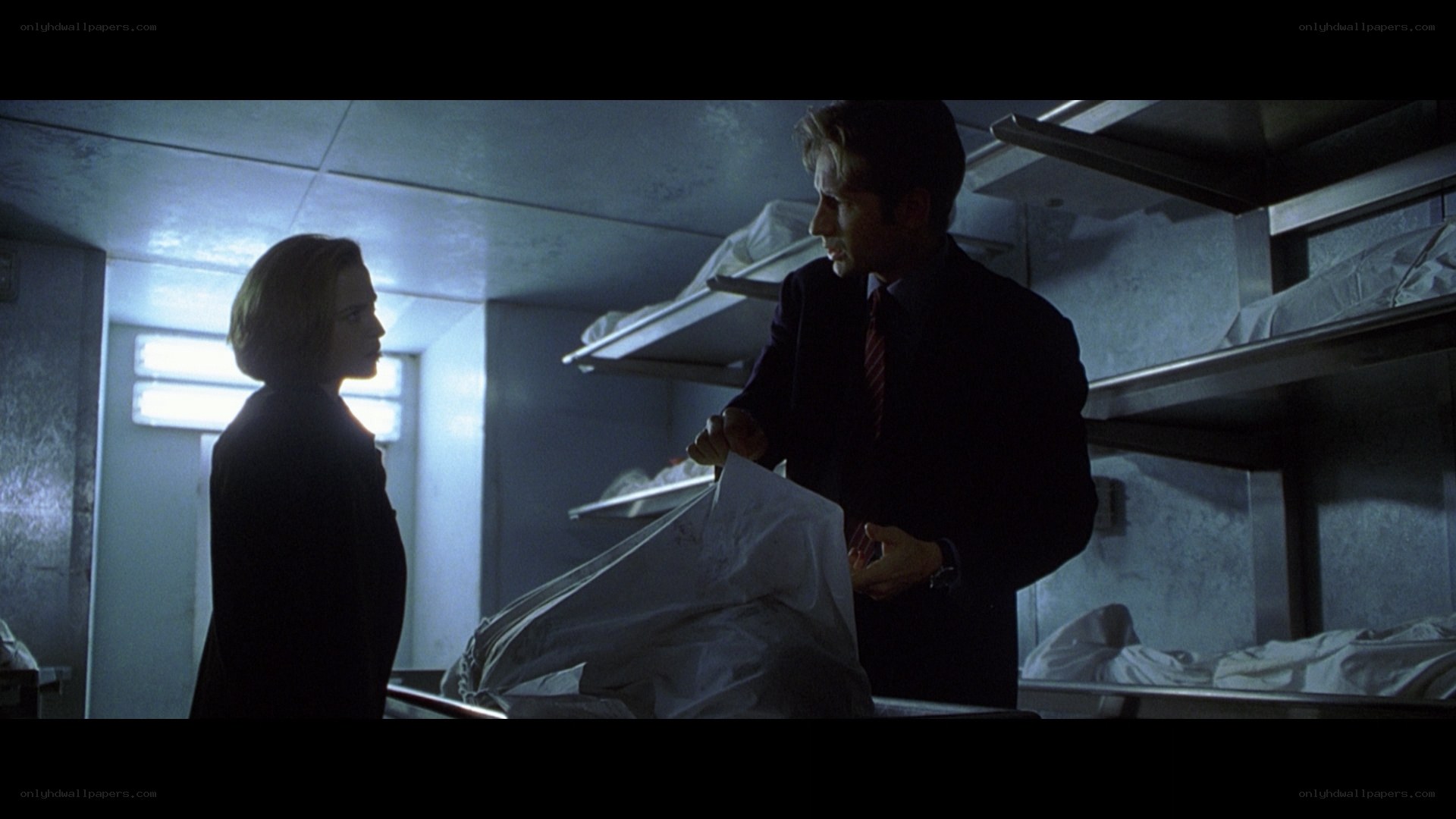 Morgue confrontation scene
