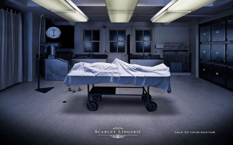 morgue with covered body