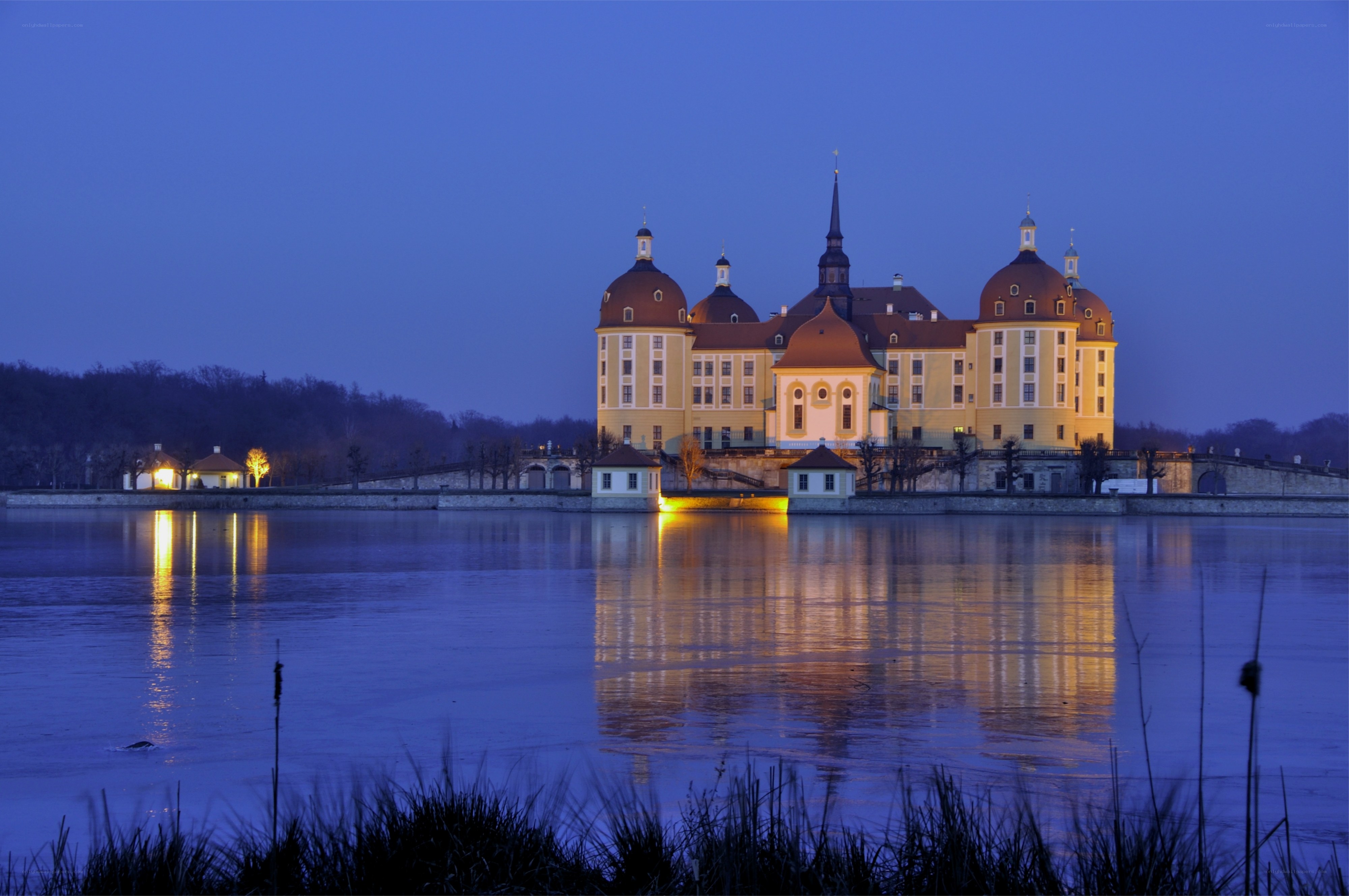 Moritzburg Castle at dusk