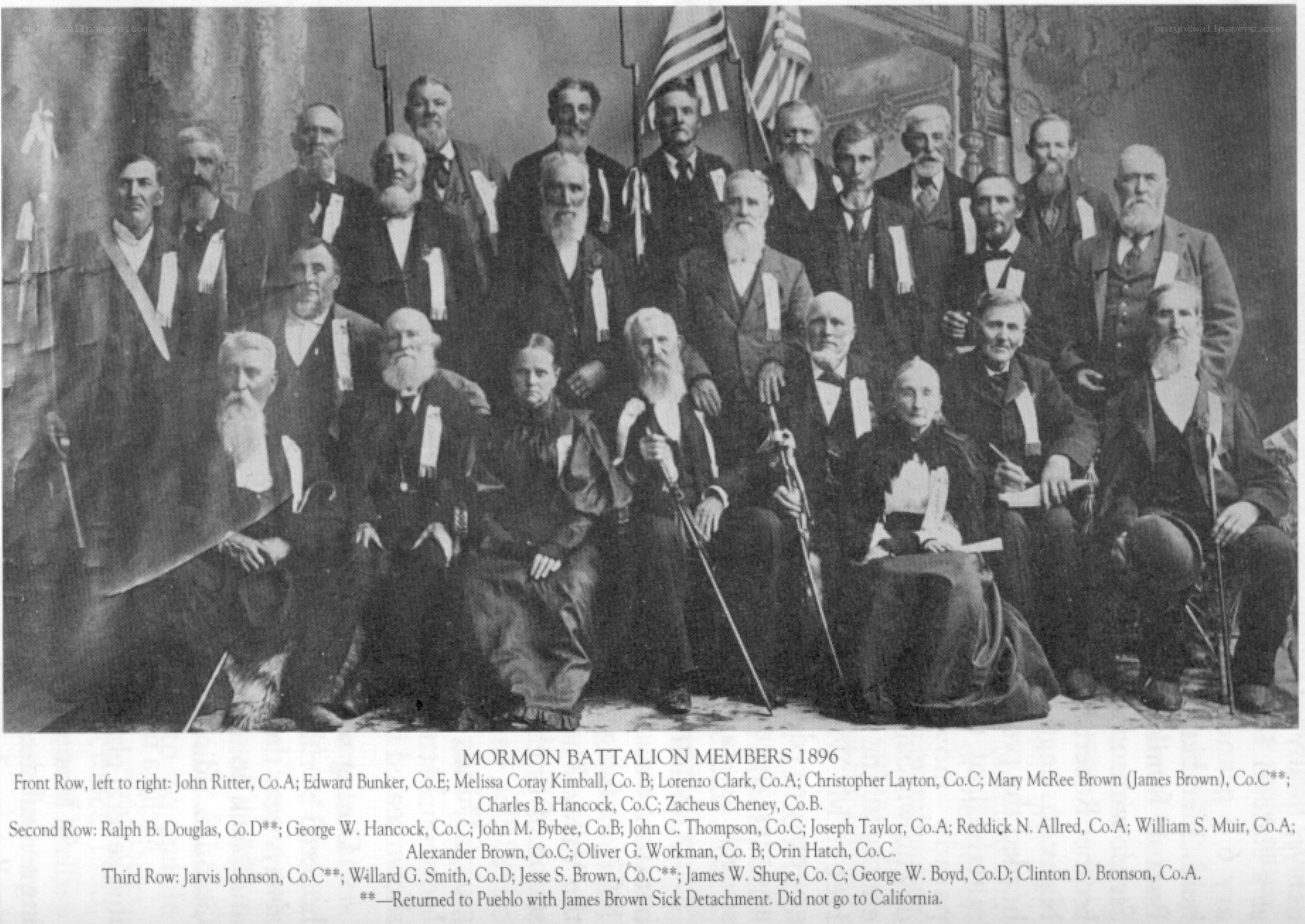 Mormon Battalion members 1896