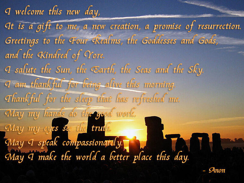 Morning greeting at Stonehenge