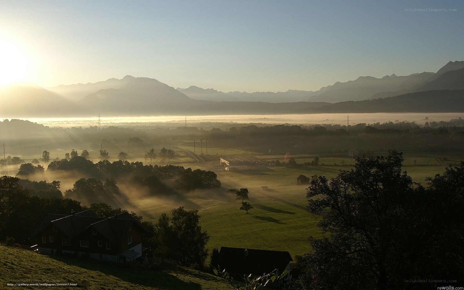 Morning mist over valley