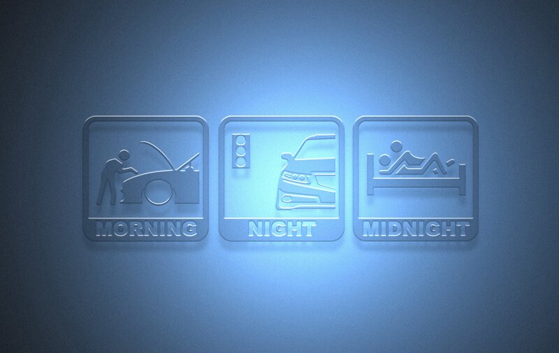 morning night midnight icons