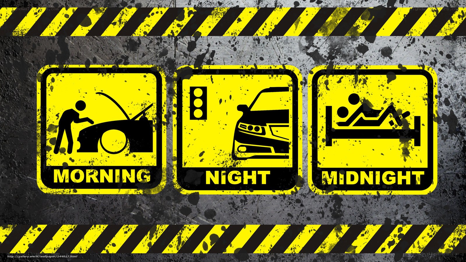 Morning Night Midnight Signs