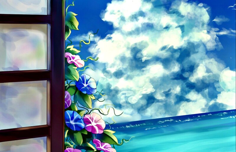 Morning Sky with Flowers