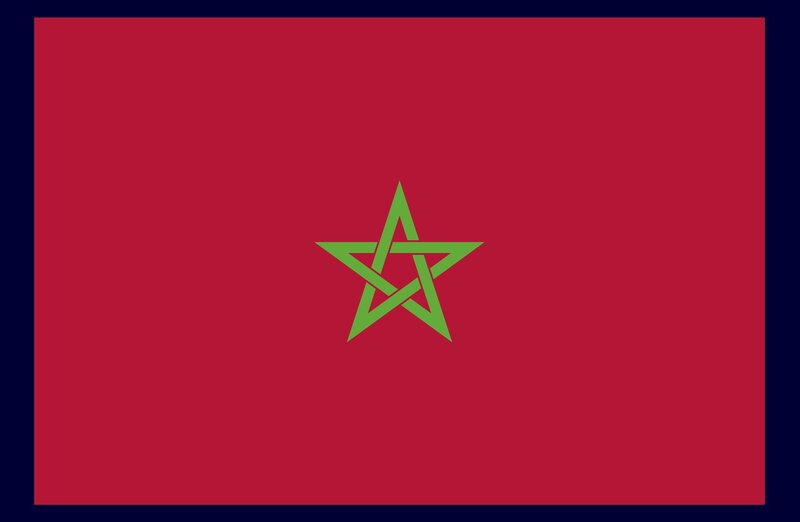 Moroccan Flag — Red, Neutral