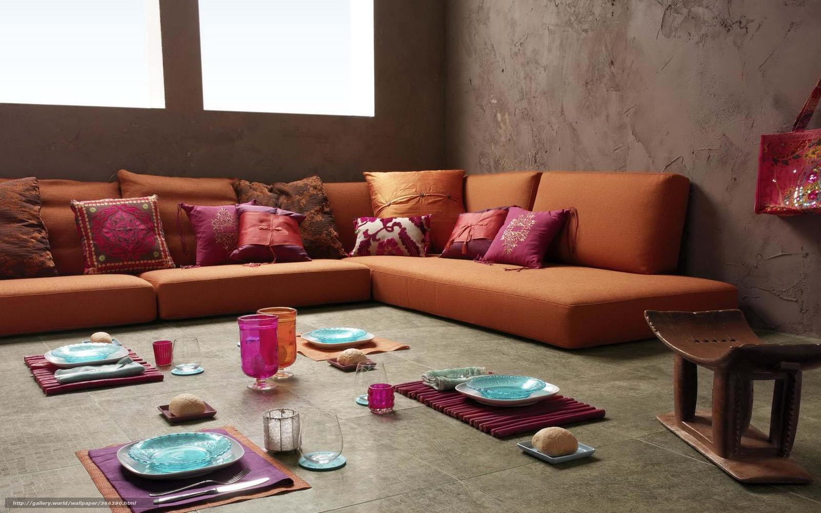 Moroccan-style living room setup