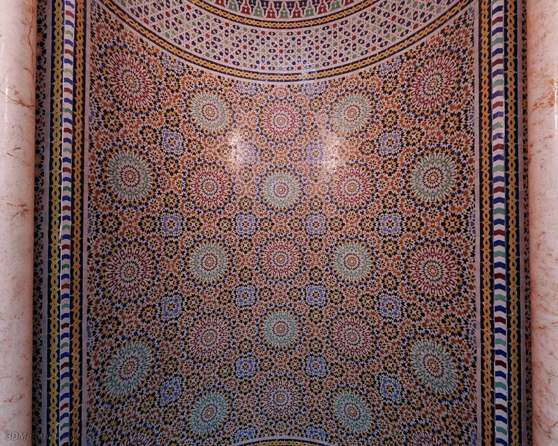 Moroccan tile mosaic ceiling