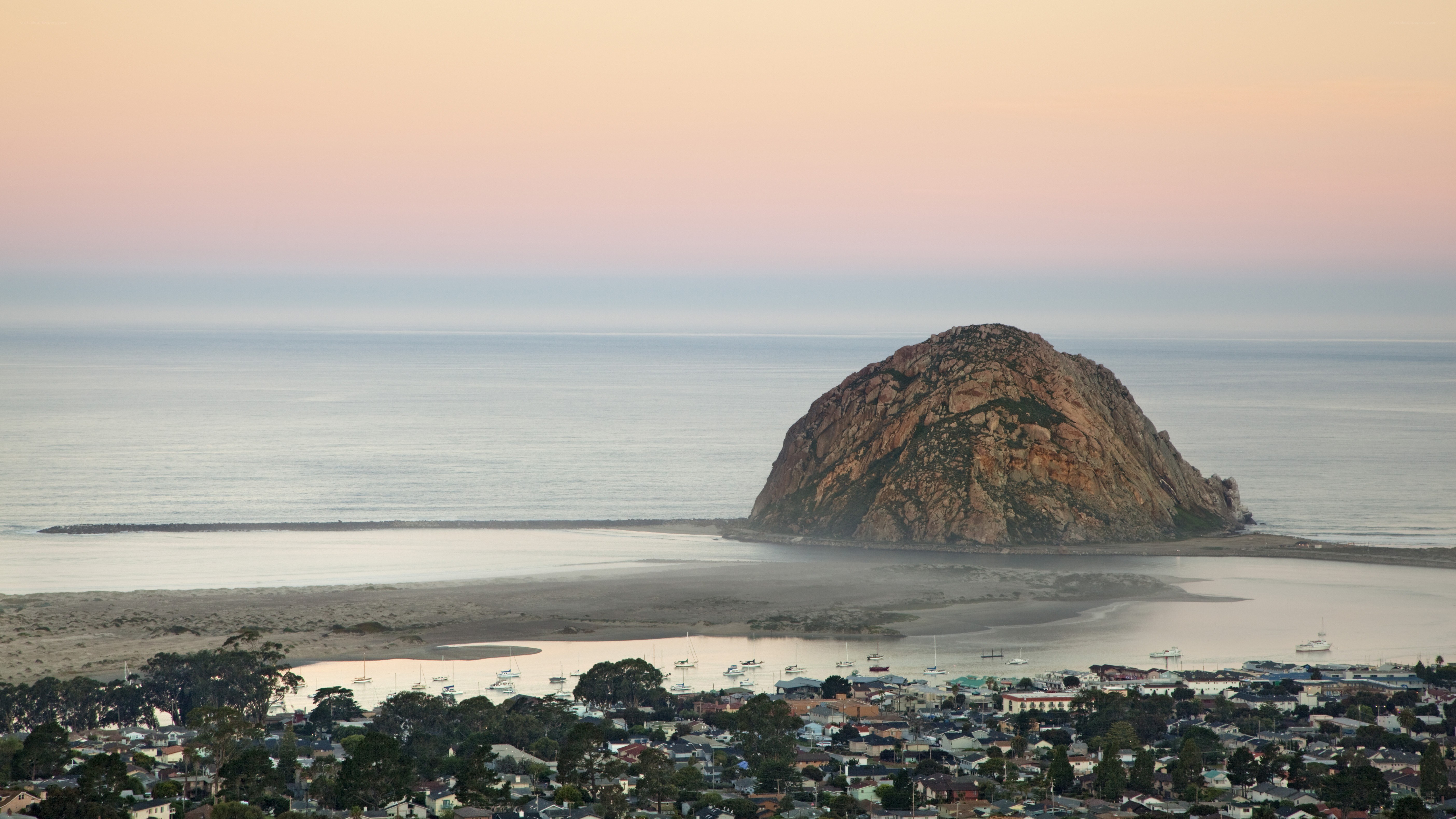 Morro Bay at sunset