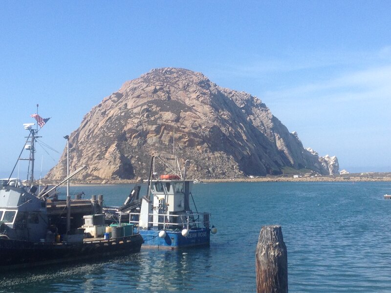 Morro Rock and Fishing Boats
