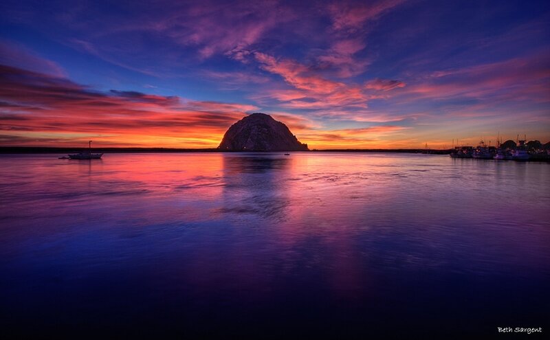 Morro Rock at Sunset