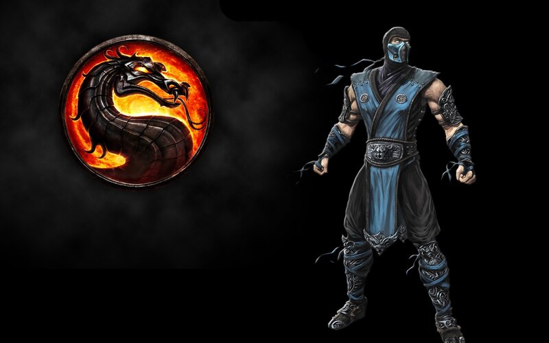 Mortal Kombat character and logo