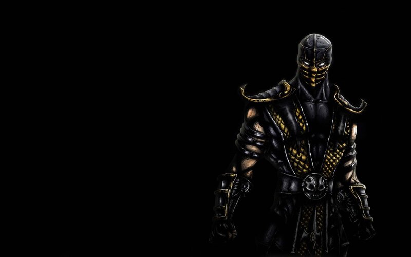 Mortal Kombat Character — Black, Dark, Digital Art