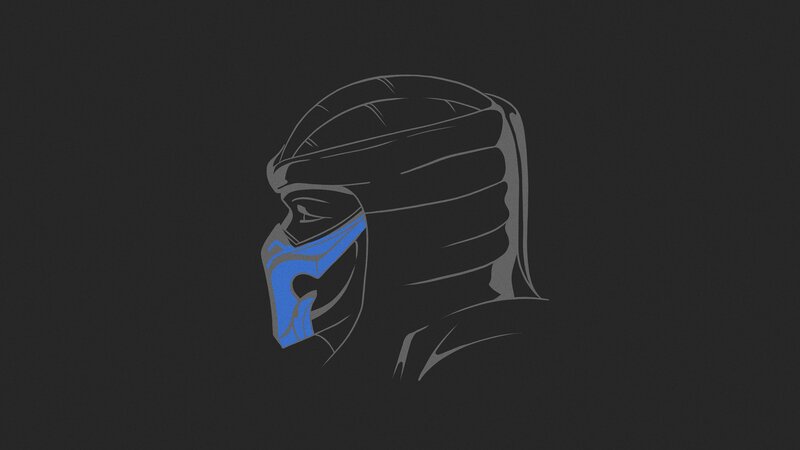Mortal Kombat Character — Black, Dark, Minimalist