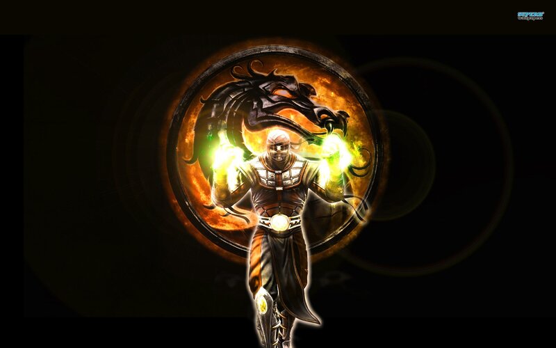 Mortal Kombat Character — Black, Dramatic, Digital Art, Dragon, Energy, Mask