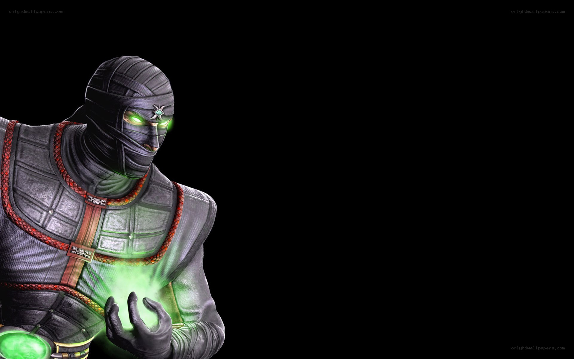 mortal kombat character in black