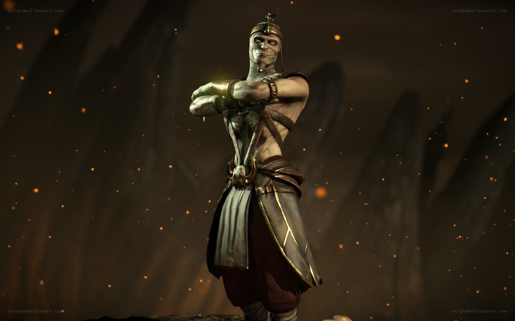 Mortal Kombat character in combat stance