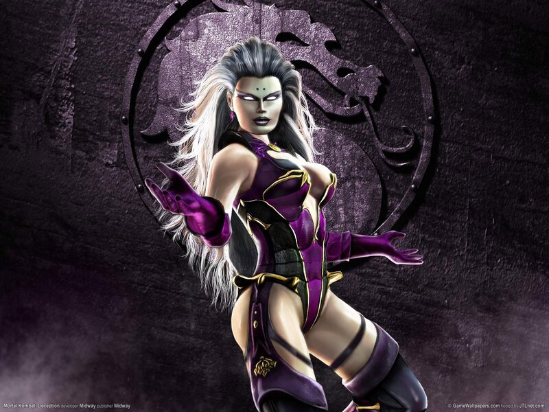 Mortal Kombat character in purple outfit