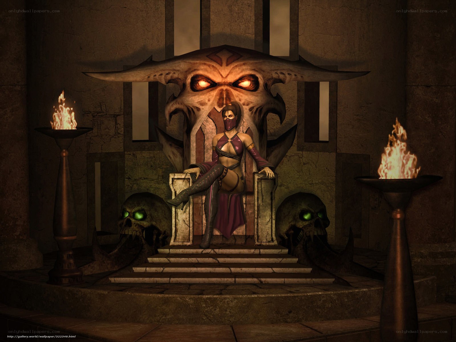 Mortal Kombat character on throne