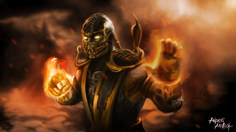 Mortal Kombat Character — Orange, Dramatic