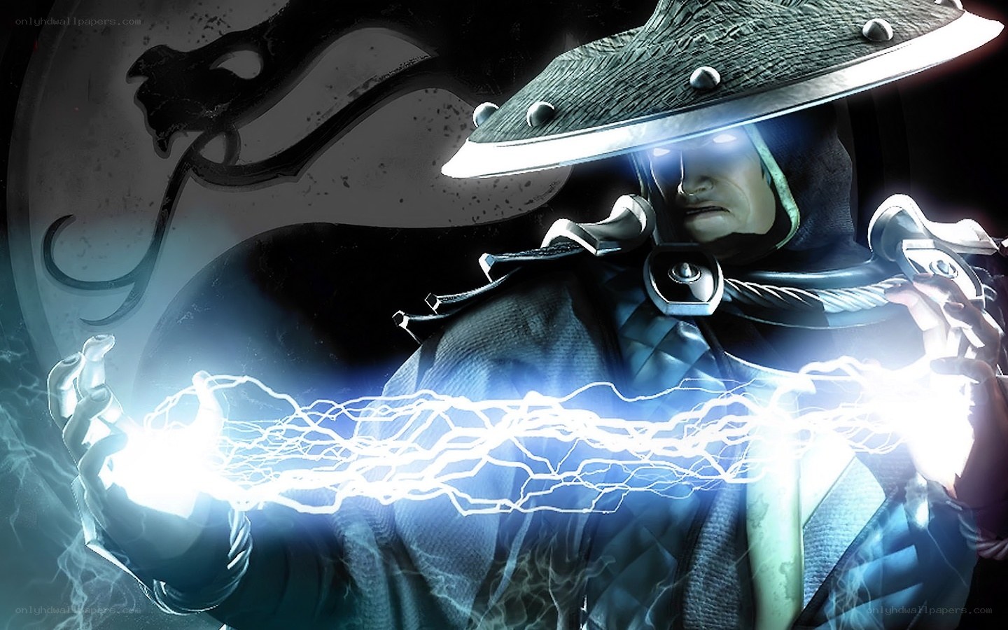 Mortal Kombat character with lightning