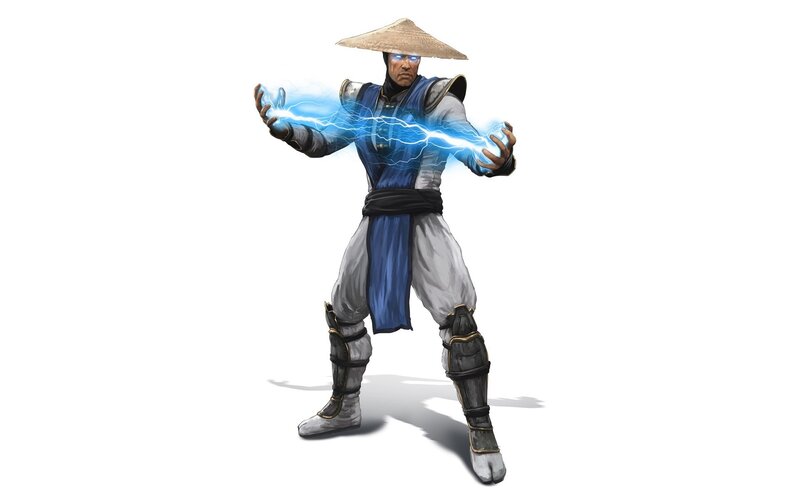 Mortal Kombat character with lightning