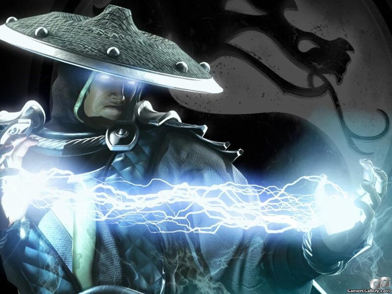 Mortal Kombat character with lightning