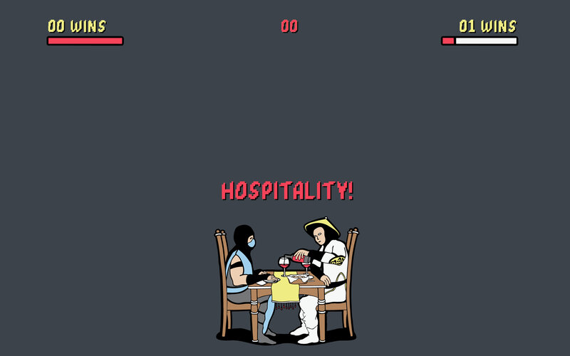 Mortal Kombat dining scene