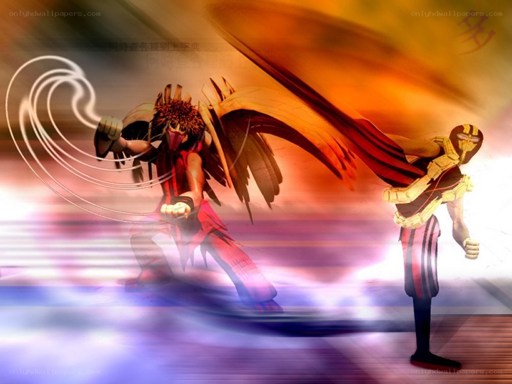 Mortal Kombat fighters in combat
