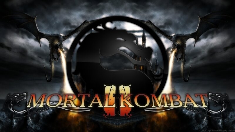 Mortal Kombat Logo — Black, Dark, Dramatic