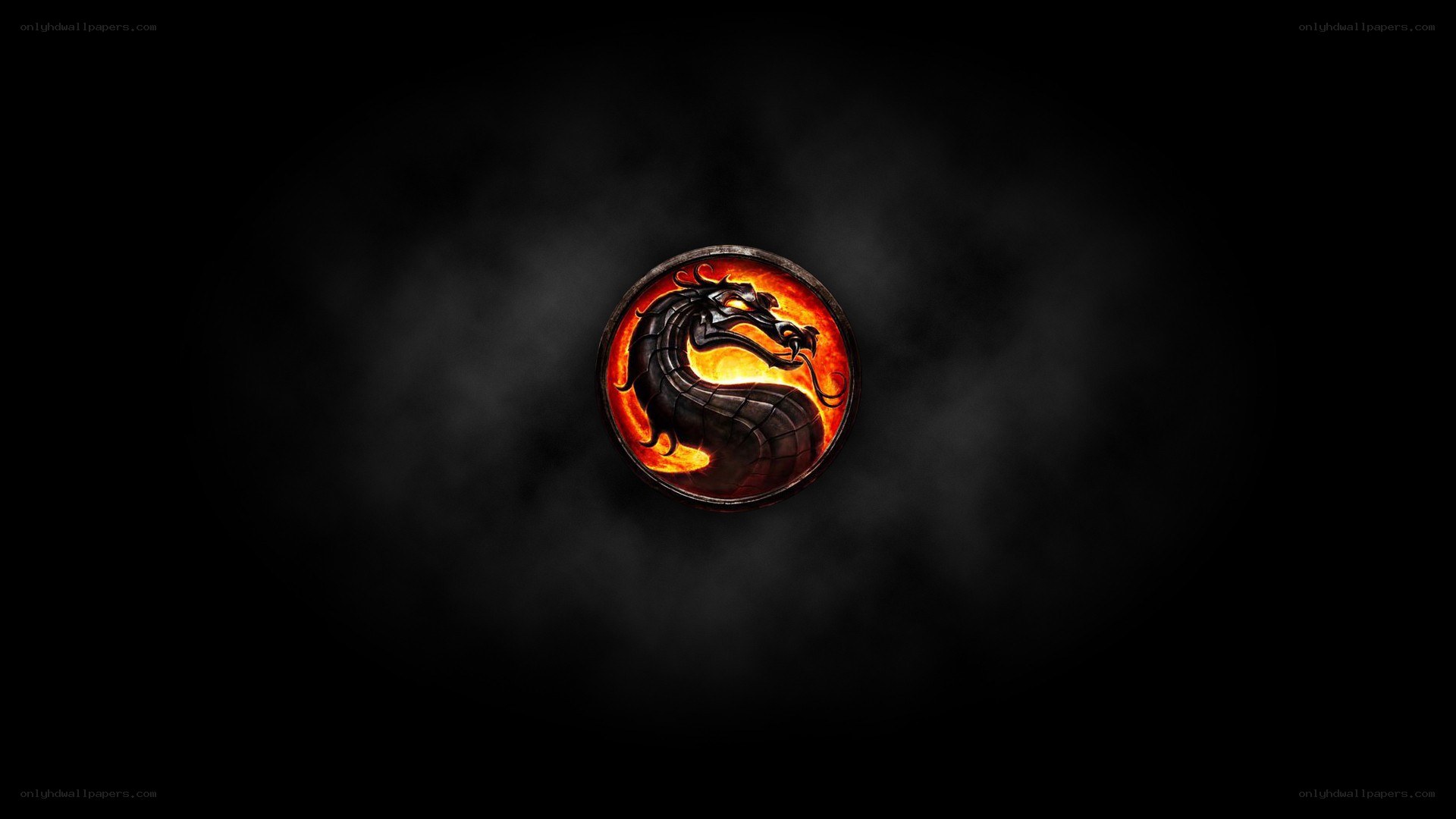 Mortal Kombat logo on dark background