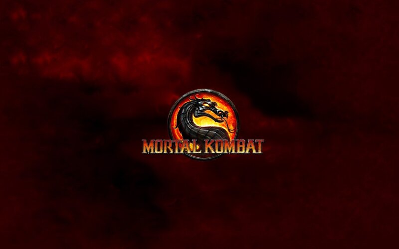 Mortal Kombat logo on red background