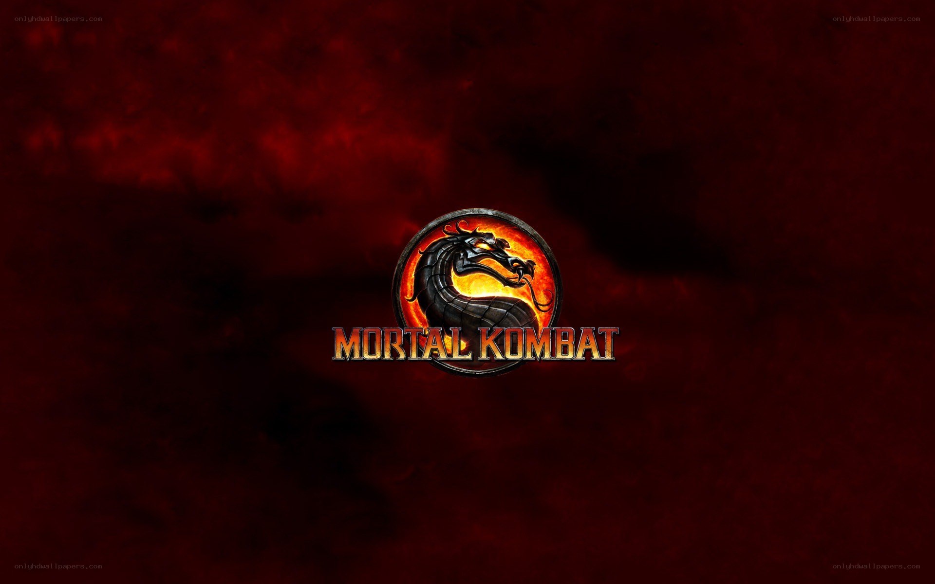 Mortal Kombat logo on red background