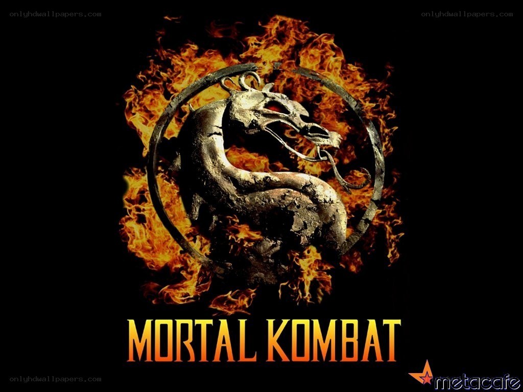 Mortal Kombat logo with fire