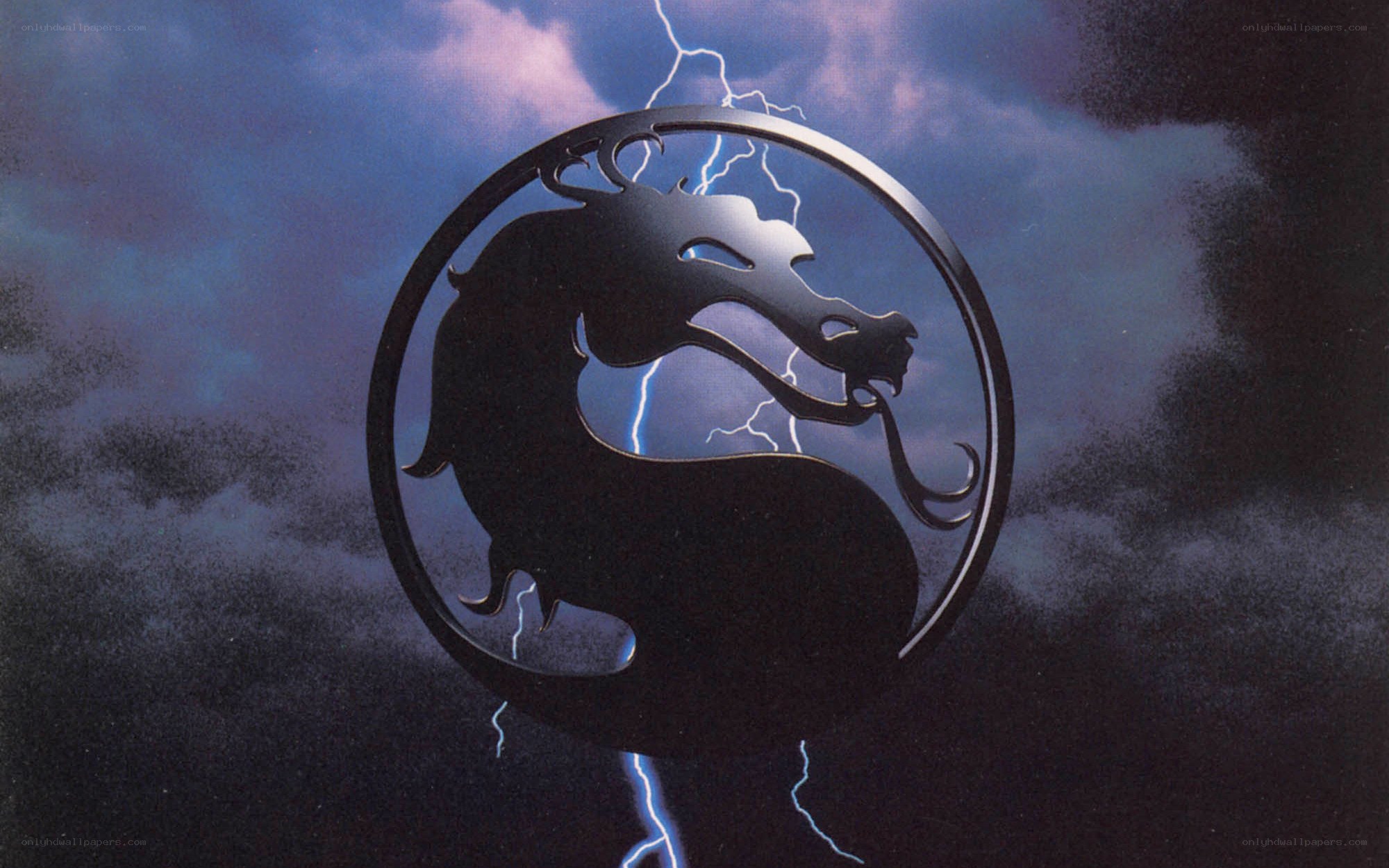 Mortal Kombat logo with lightning