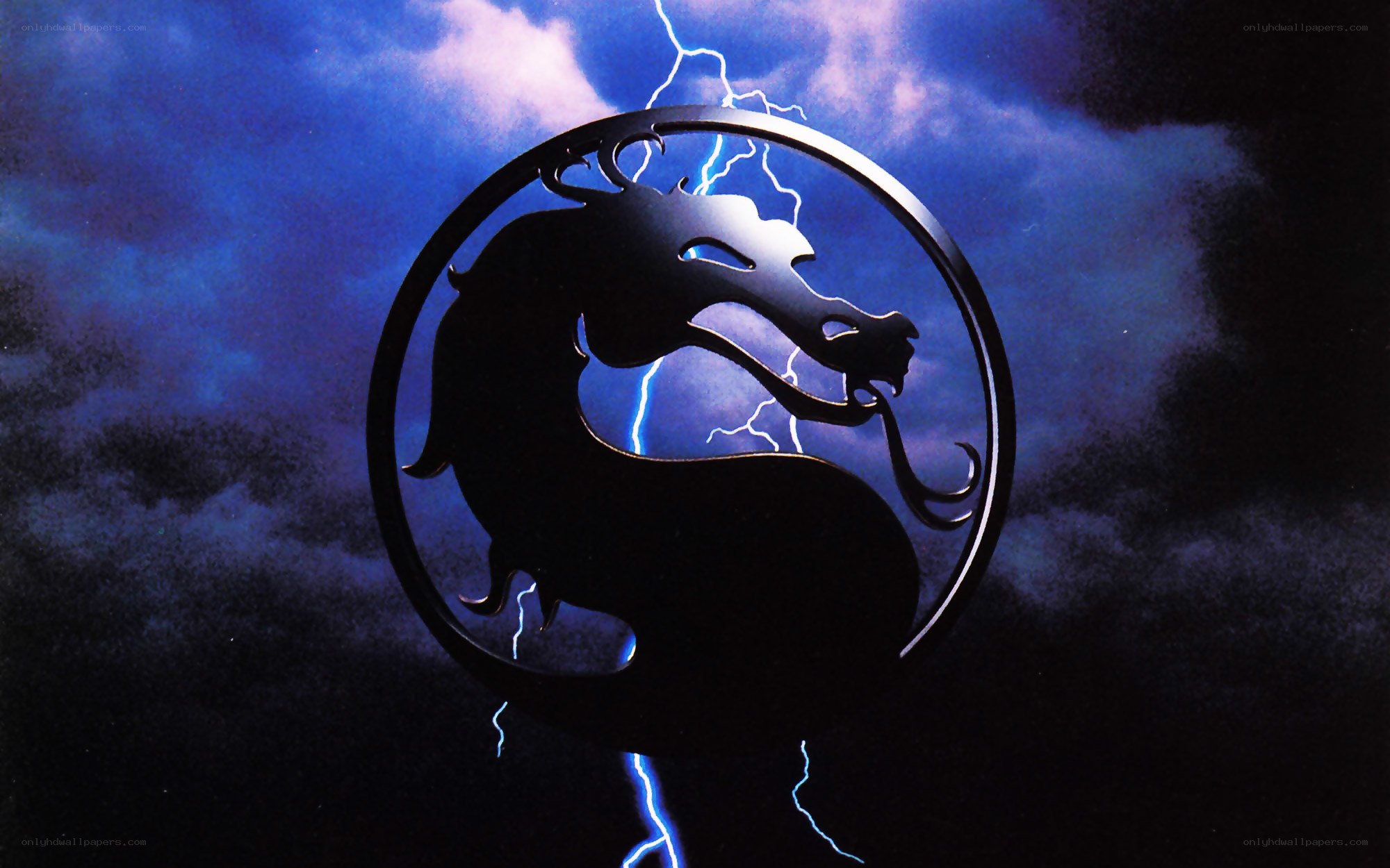 Mortal Kombat logo with lightning