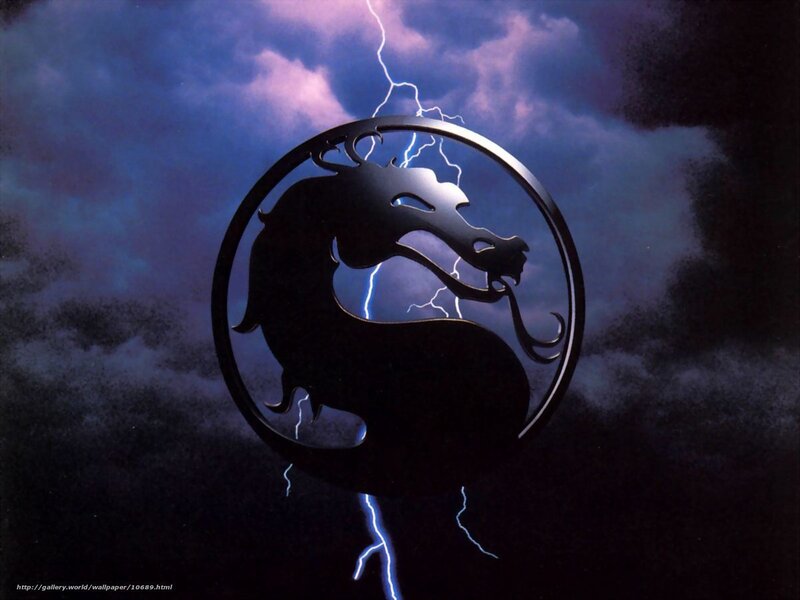 Mortal Kombat logo with lightning