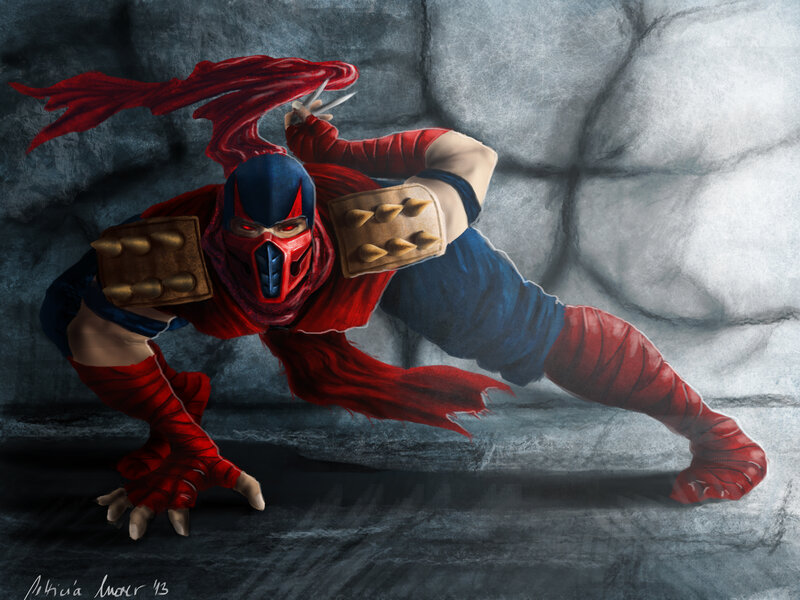 Mortal Kombat ninja in action