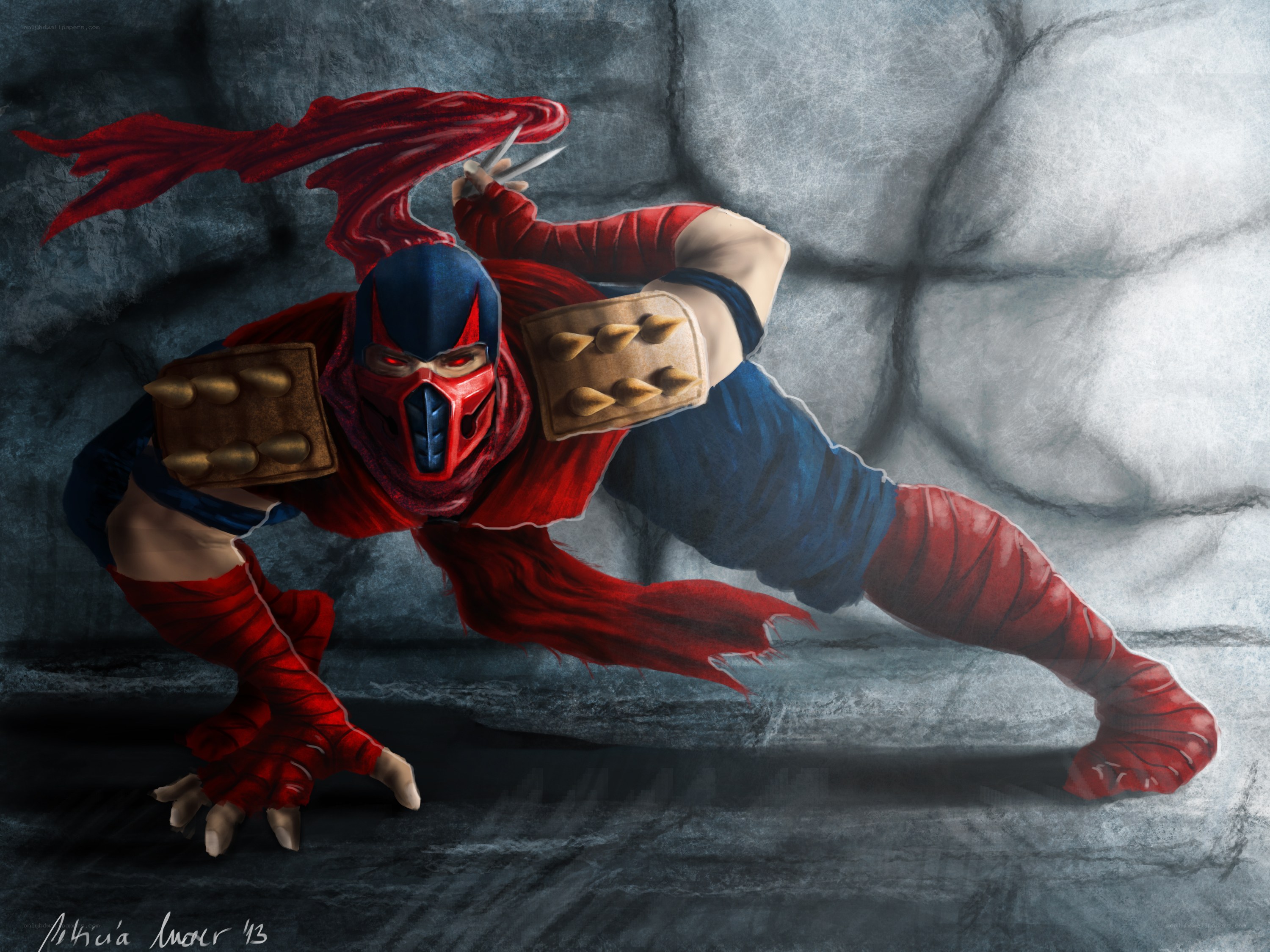 Mortal Kombat ninja in action